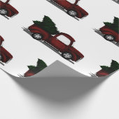 Lil Red Truck Cadeaupapier (Hoek)
