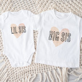 Lil Sis Blush Hart Sibling Familie Romper