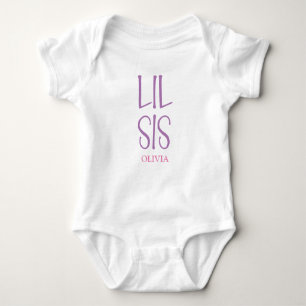 Lil Sis Sibling Name Romper