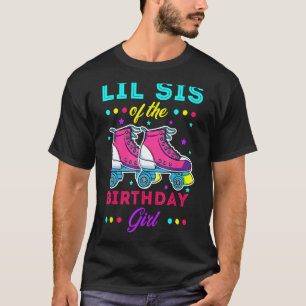 Lil Sis van de verjaardag meisje roller Schaatsen T-shirt