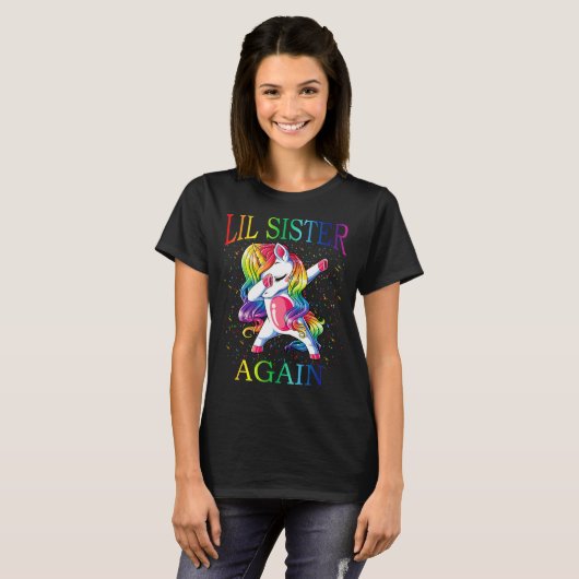 LIL SISTER de nouveau T-shirt UNICORN - Frère plus (Devant entier)