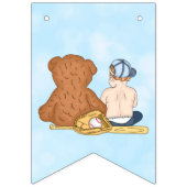 Lil' Slugger Baseball Thed Baby shower Banner (Eerste vlag)