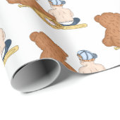 Lil' Slugger Baseball Thema Cadeaupapier (Rol Hoek)