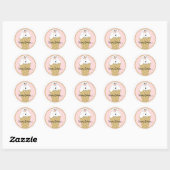 Lil' Sneeuwkegel Ronde Sticker (Vel)