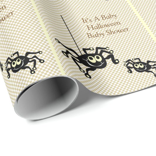 Lil Spider Halloween Baby shower Gift Wrap Cadeaupapier (Rol Hoek)