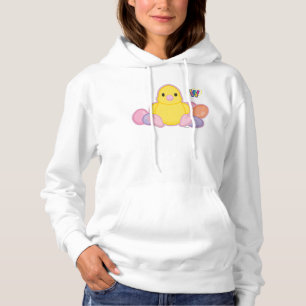 Lil Spring Chick Pattern Hoodie