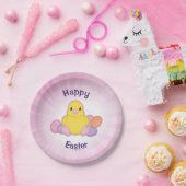 Lil Spring Chick Pattern Papieren Bordje (Feest)