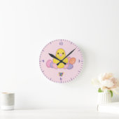 Lil Spring Chick Pattern Ronde Klok (Huis)