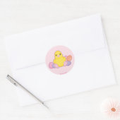 Lil Spring Chick Pattern Ronde Sticker (Envelop)
