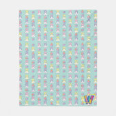 Lil Spring Corgi Pattern Fleece Deken (Voorkant)