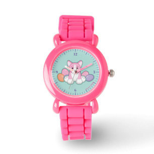 Lil Spring Corgi Pattern Horloge