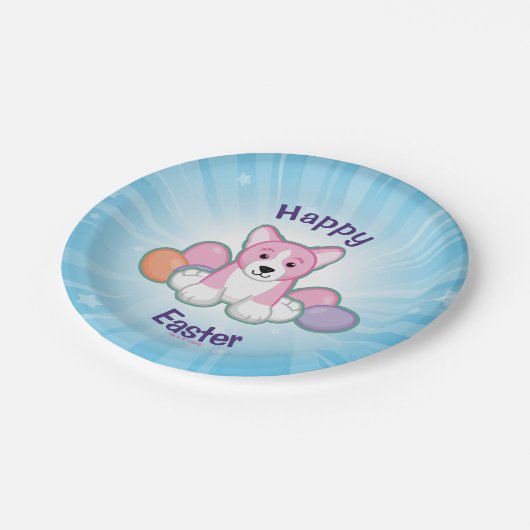 Lil Spring Corgi Pattern Papieren Bordje (Gekanteld)