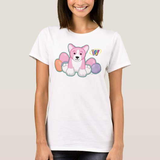 Lil Spring Corgi Pattern T-shirt (Voorkant)