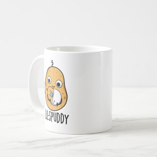 Lil Spuddy Funny Potato Pun Koffiemok (Voorkant links)