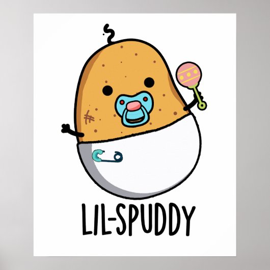 Lil-spuddy Funny Potato Pun Poster (Voorkant)
