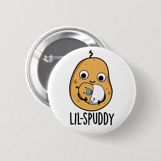 Lil Spuddy Funny Potato Pun Ronde Button 5,7 Cm (Voorkant /achterkant)
