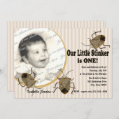 Lil Stinker 1e verjaardag Kaart (Voorkant / Achterkant)