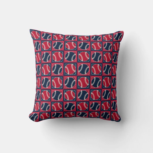 Lil Stitched Baseball 02-Square Sierkussen (Voorkant)