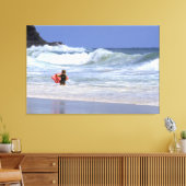 LI'L SURFER DUDE 32x48 Canvas Afdruk (Insitu (Woonkamer))
