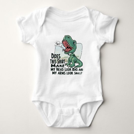 Lil’ T Rex Big Head kleine wapens Romper (Voorkant)