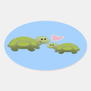 Lil Turtle Ovale Sticker