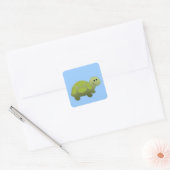 Lil Turtle Vierkante Sticker (Envelop)