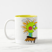 LIL VERT DUDE 11 oz. mug à deux tons (Gauche)