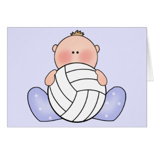 Lil Volleyball Baby Boy Carte Blank