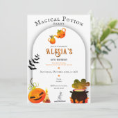Lil' Wizards Witches & Potions Halloween Verjaarda Kaart (Staand voorkant)