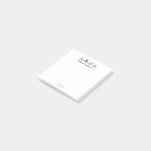 Lil Wolf Canoe Post-it Notes (Incliné)