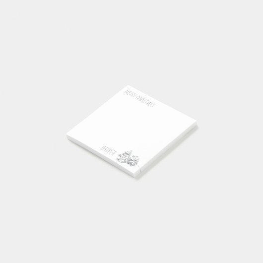 Lil Wolf Christmas Tree Post-it Notes (Schuin)