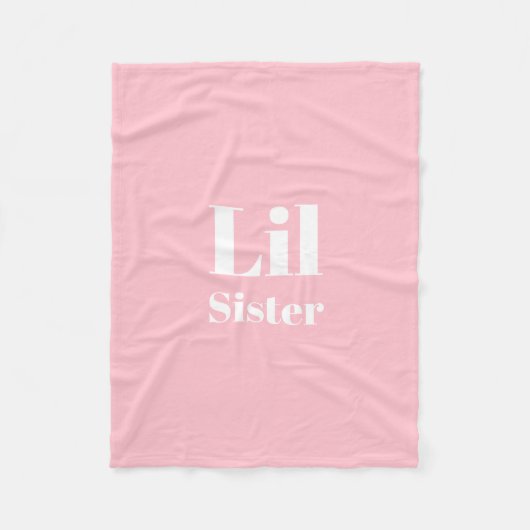 Lil Zuster Pink, wit meisje Fleece Deken (Voorkant)