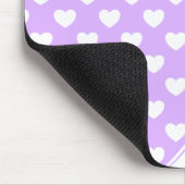 Lila aangepaste naam — Wit hart Muismat (Hoek)