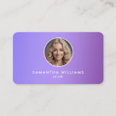 Lila aangepaste QR-foto Visitekaartje (Voorkant)