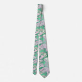 LILA ABSTRACT STROPDAS VOOR GROENEN (Achterkant)