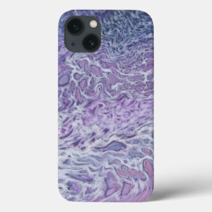 Lila acrylvezel Abstracte vloeisel iPhone 13 Hoesje