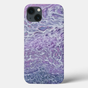 Lila acrylvezel Abstracte vloeisel iPhone 13 Hoesje
