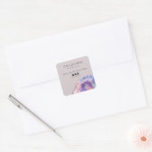 Lila Agate Small Business Vierkante Sticker (Envelop)