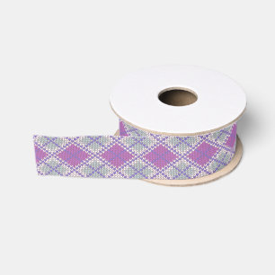 LILA ARGYLE KNIT 1,5-inch breedkorrelig lint