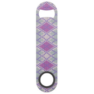 LILA ARGYLE KNIT Speed Fles Opener Flessenopener