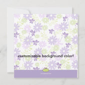 Lila ~ baby shower tuin kaart (Achterkant)