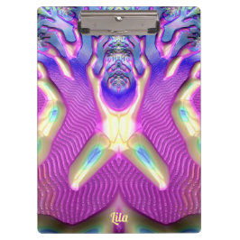 LILA ~ BIZARRE 3D! ~ Blue Yellow Pink origineel ~ Klembord