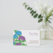 Lila & blauw Hydrangeas Profiel / mammie Kaart Contactkaartje (Staand voorkant)