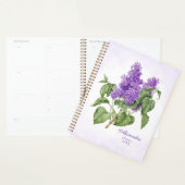Lila bloem  botanische Paarse groene flora Planner (Display)