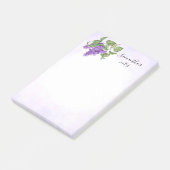 Lila bloem  botanische Paarse groene flora Post-it® Notes (Schuin)