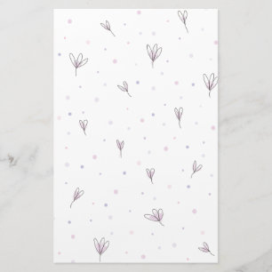 Lila bloemen briefpapier