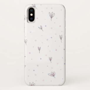 Lila bloemen iPhone x hoesje