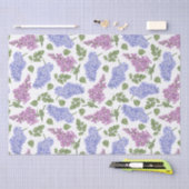 Lila bloemen en bladeren tissuepapier (Craft)