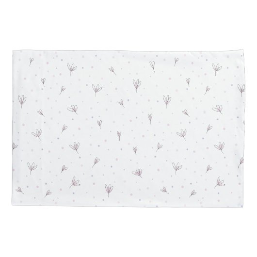 Lila bloemen kussensloop (Achterkant)