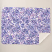 Lila bloemen met waterverf sherpa deken (Voorkant (horizontaal))